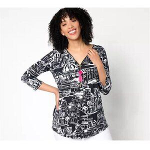 Belle By Kim Gravel Primabelle Knit Ciao Bella Tassel Zip Top Size 4X Palazzo